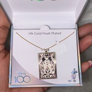 Disney 100 14KGold Plated Mickey Mouse Pendant Necklace